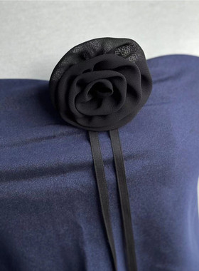 长款系带女颈饰颈链百搭花朵项圈