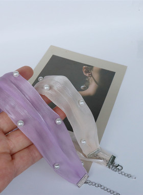 珠光温柔风颈圈颈链遮颈纹疤痕