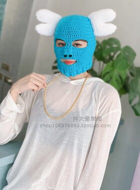 网红直播卡通风不露脸头套面具