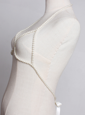 珍珠背心马甲外穿珍珠胸链外穿珍珠外搭胸衣吊带外穿吊带背心女