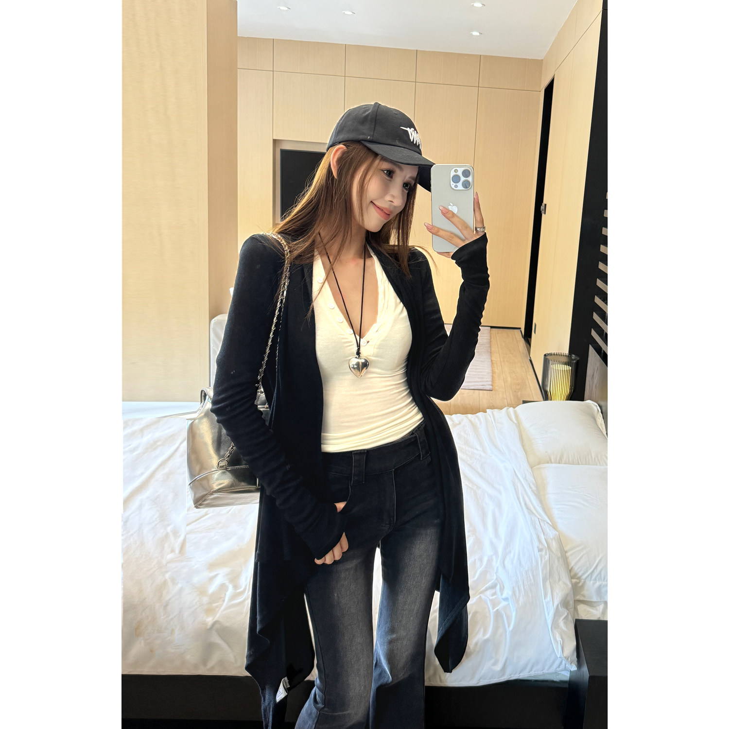 浅布调春季新款纸片人不规则下摆针织开衫气质显瘦慵懒长袖外套女,淘宝优惠券,粉丝福利购,淘宝优惠卷