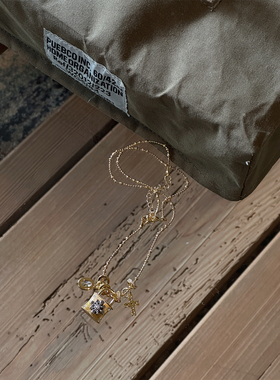 徐琳STUDIO 重工巴洛克轻奢复古款锆石吊坠锁骨链项链