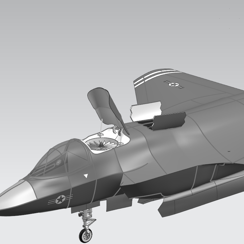 F35隐身战斗机仿真航模飞机数模型成品三维立体文件多格式转换 - 图3