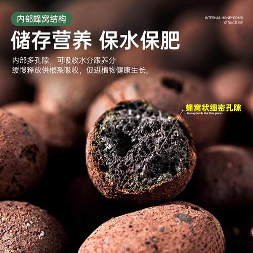陶粒垫底水培多肉专用营养土养花盆栽铺面石陶土粒种植土壤透气 - 图0