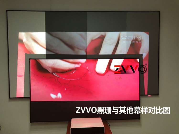 ZVVO 100 120寸投影幕布黑栅抗光幕布窄边画框幕布投影机仪幕16:9