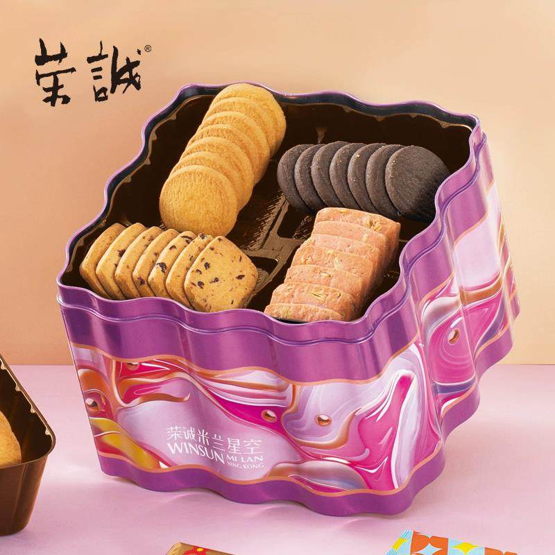 荣诚米兰星空糕点礼盒448g莱茵河畔蛋卷巧克力味果仁曲奇送礼团购,淘宝优惠券,粉丝福利购,淘宝优惠卷