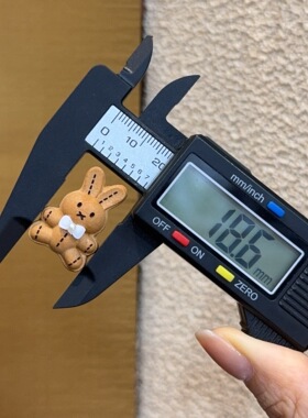 桃木领结布偶兔 diy配件手工编织手绳项链文玩佛珠配饰 DM979