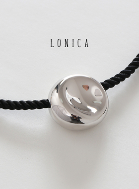 肯豆同款银色豆豆编绳choker