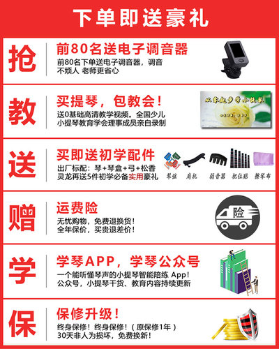 初学小提琴手工初学者入门学生儿童成人考级自学陪练全木质送教程 - 图1