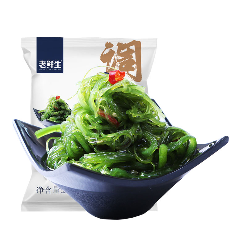 老鲜生裙带菜沙拉200g袋海带丝开袋即食中华海草海白菜海藻菜 - 图2