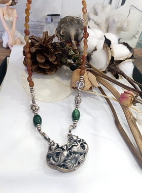 纯银清迈手工银饰项链(直播间询价）