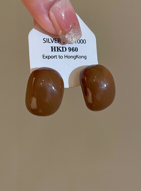 复古红色豆豆耳钉女新年轻奢气质高级感耳环新款港风耳饰95