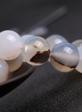 天然原色水墨玛瑙男单