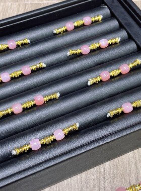 新品粉糯玛瑙万能轴配件diy手链手串手持配饰挂件饰品