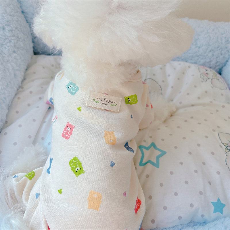 四脚包肚衣宠物纯棉彩虹熊猫狗比熊泰迪衣服手术服保暖护肚子四季,淘宝优惠券,粉丝福利购,淘宝优惠卷