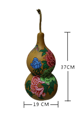 葫芦烙画工艺品天然手工彩绘浮雕烙画葫芦办公室家宅摆件装饰品
