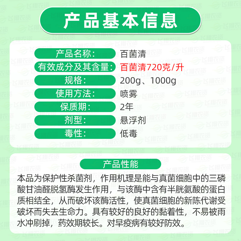 72%百菌清悬浮剂锐盾果树花卉蔬菜叶斑炭疽白粉病通用农药杀菌剂-图1