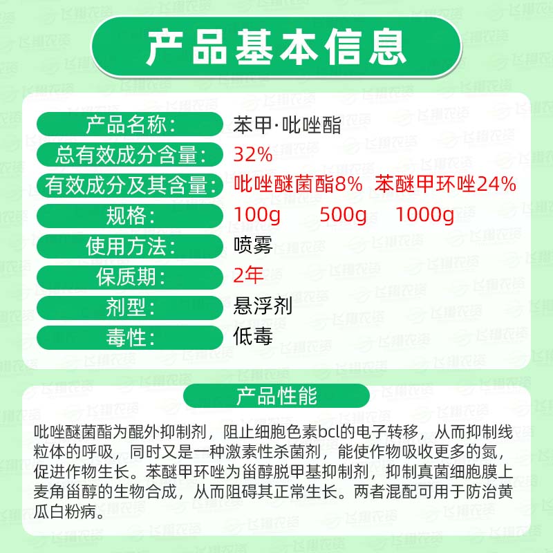 苯甲吡唑酯醚菌酯脂黄瓜果树白粉炭疽病褐叶斑病裕达星农药杀菌剂 - 图1