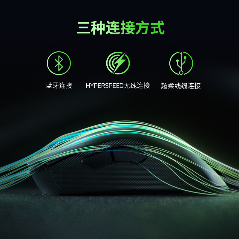 Razer雷蛇炼狱蝰蛇V2专业版Pro无线蓝牙USB三模原神电竞游戏鼠标 - 图0