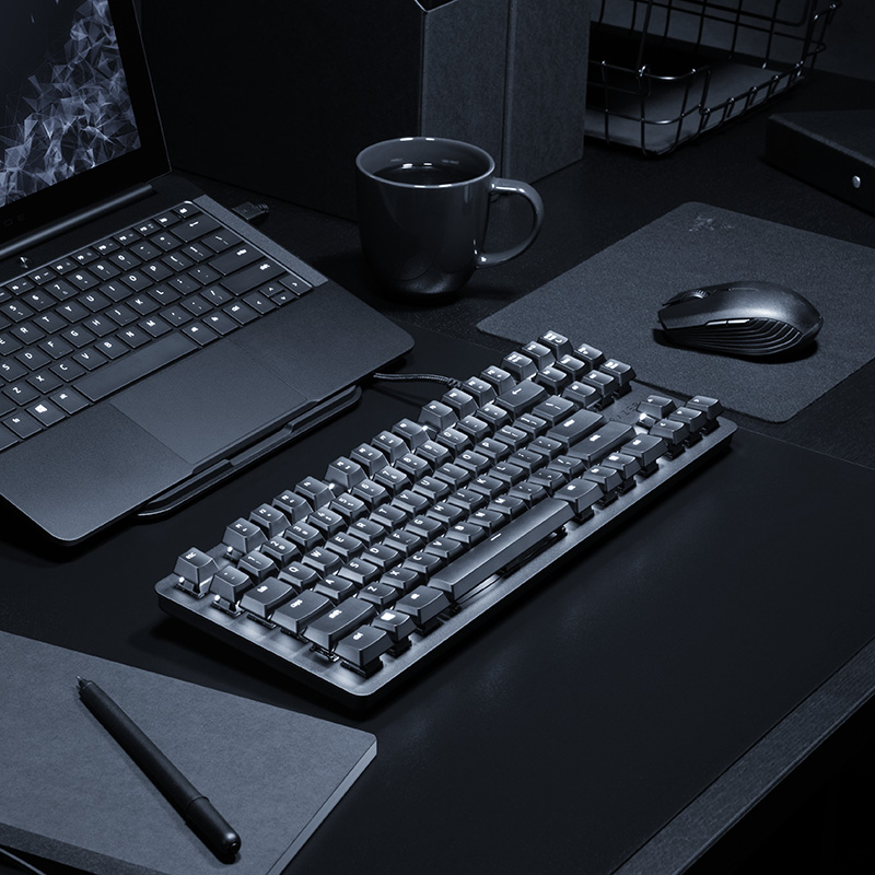 黑寡妇蜘蛛轻装版电脑办公游戏机械键盘有线白色背光 雷蛇 Razer 黑寡妇蜘蛛轻装版电脑办公游戏机械键盘有线白色背光 雷蛇 Razer