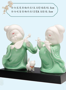 西安文创唐朝仕女陶俑陶瓷摆件