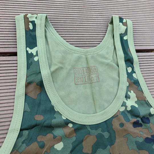 全新迷彩背心库存老款户外运动健身宽松棉麻透气透汗速干迷彩背心