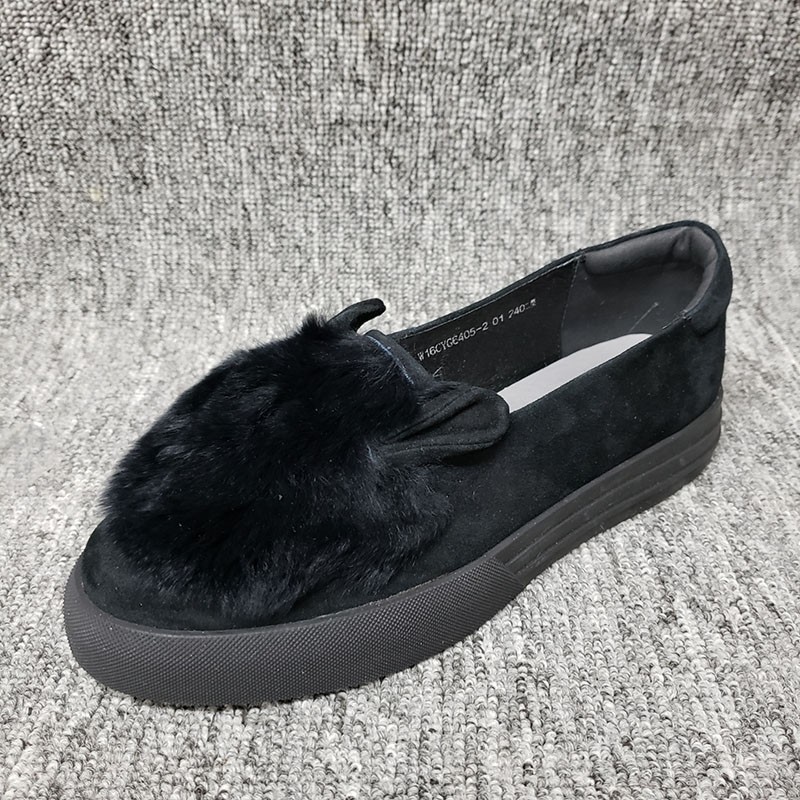 34-40ZUSE折扣女冬季加绒保暖平底防滑一脚蹬懒人豆豆棉鞋毛毛鞋,淘宝优惠券,粉丝福利购,淘宝优惠卷