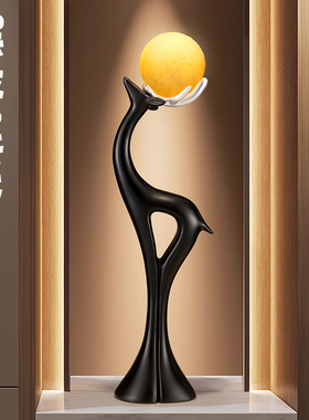 月影鹿摆件轻奢简约新居乔迁礼物家居客厅入门玄关电视酒柜装饰品