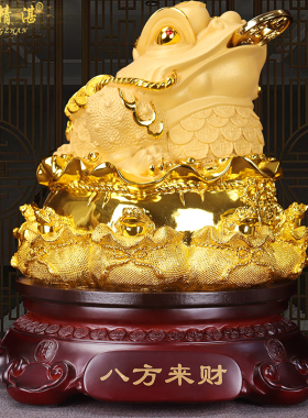 招财金蟾摆件办公室桌家居客厅风水装饰金蝉蟾蜍前台店铺开业礼品