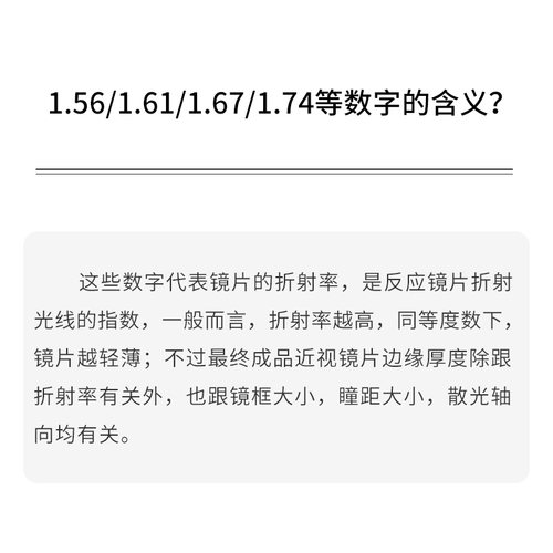 明顺堂 1.61/1.67/1.74超轻薄近视非球面镜片高度散光近视配镜 - 图3