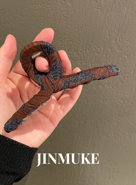JINMUKE韩国进口发饰头饰花布缠绕气质11厘米抓夹发抓新品秋冬