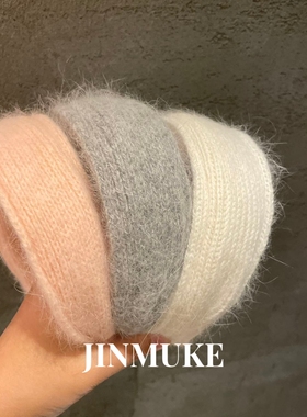 JINMUKE韩国进口发饰品新款气质秋冬毛线针织宽发箍头箍发卡发饰