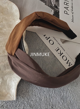 jinmuke东大门打结拼色中间发饰