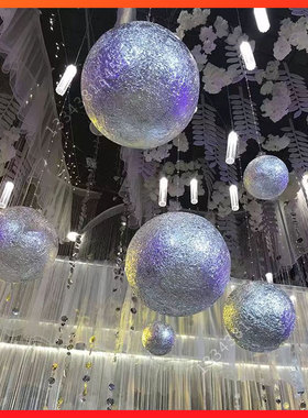 展霸锡纸婚礼堂挂饰圆球