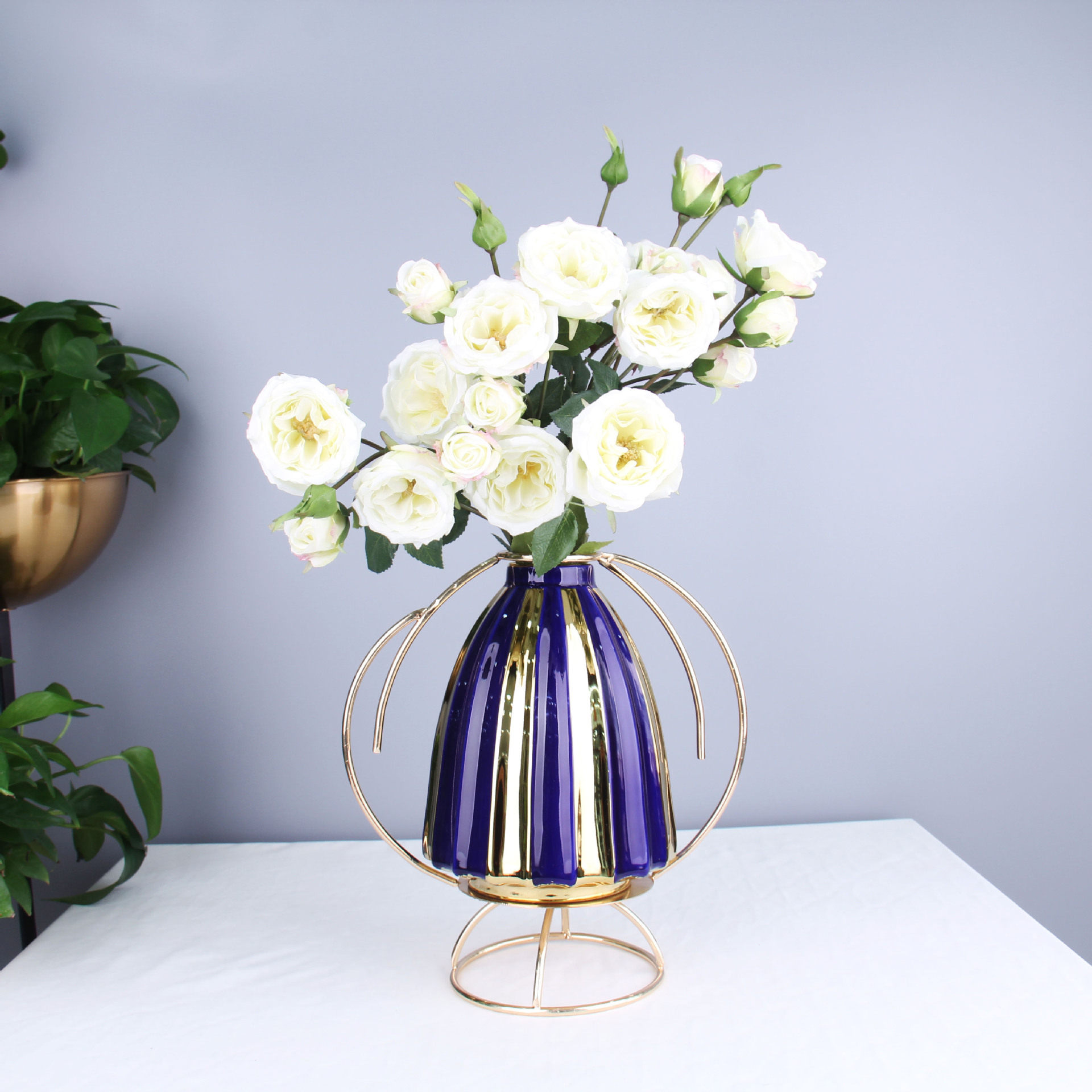 现代简约轻奢创意客厅摆件精致陶瓷摆设储物罐创意工艺品家居饰品