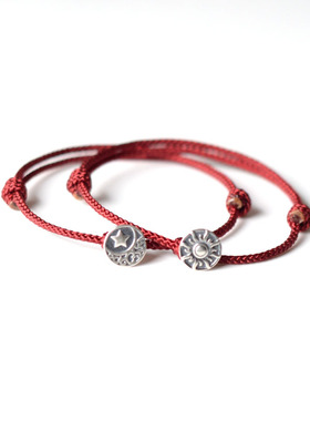 男女通用925银原创编织手绳