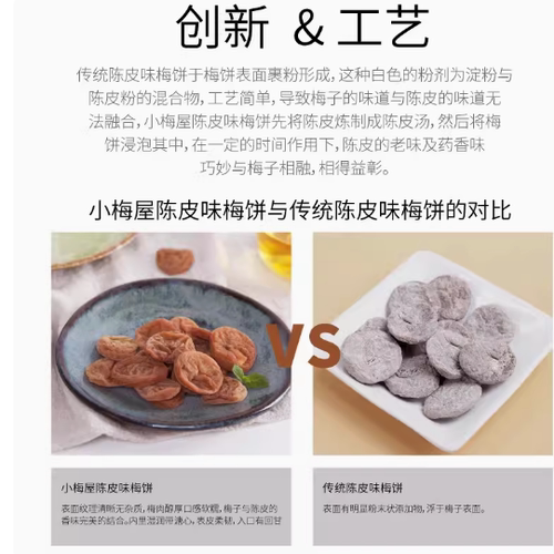 小梅屋梅子*3袋网红零食蜂蜜梅饼青话梅蜜饯酸梅陈皮味老梅干果脯 - 图3
