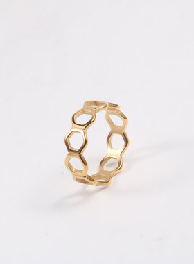 欧美ins冷淡风个性镂空戒指女