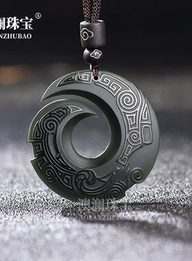 本命年青玉玉佩新疆和田玉时来运玉坠玉吊坠和田玉青玉时尚玉坠礼