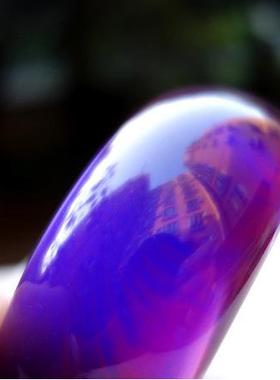 本命年蓝珀宽条变色手镯加宽琥珀净水渐变光蓝色手镯子礼物