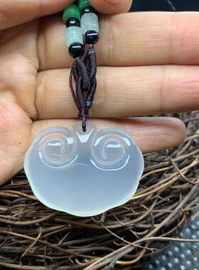 本命年汽车钥匙扣挂件男女款玉髓如意锁吊坠玛瑙包包小饰品礼物