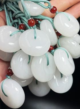 本命年新疆丝玉平安扣吊坠25m石英岩质玉平安环男女款白玉坠礼物