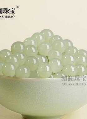 本命年新疆深晴水和田玉散珠手串玉手链珠子碧玉玉石串珠配件礼物