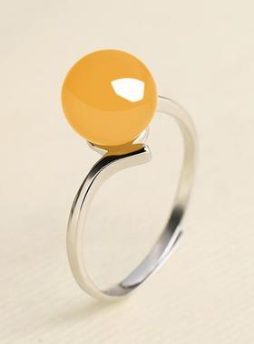 本命年戒指戒指女蹦迪戒指可调节玛瑙随形戒时尚个性礼物