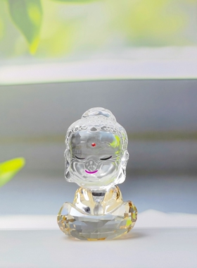 水晶弥勒佛菩萨佛像摆件