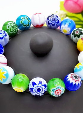 diy饰品配件天然彩色琉璃手串