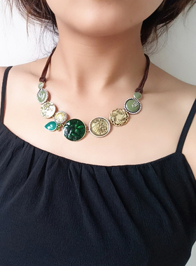 欧美复古美蝴蝶毛衣链