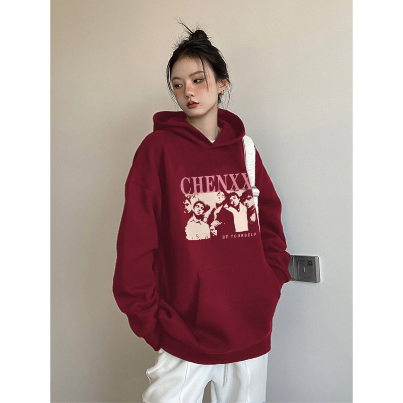 秋冬加绒连帽卫衣女2024新款美式复古宽松小众设计感oversize外套,淘宝优惠券,粉丝福利购,淘宝优惠卷