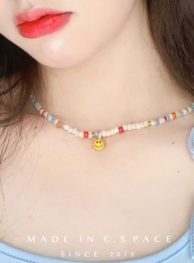 2022年新款彩色串珠项链女