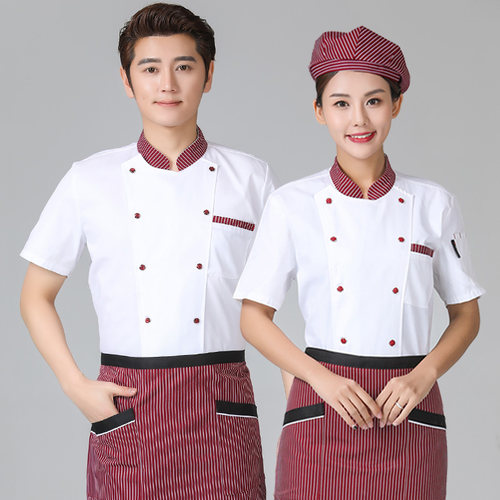 新款厨师工作服蛋糕房烘培师男女长短袖吸汗透气餐饮夏季后厨工装 - 图2